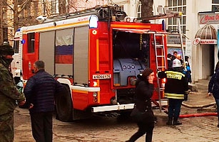 Машины ПО СП потушили магазин в центре Севастополя